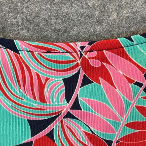 TALBOTS Tank Top Women’s 1X Pink Red Bright Tropical Print Scuba Fabric Tunic - Picture 14 of 14